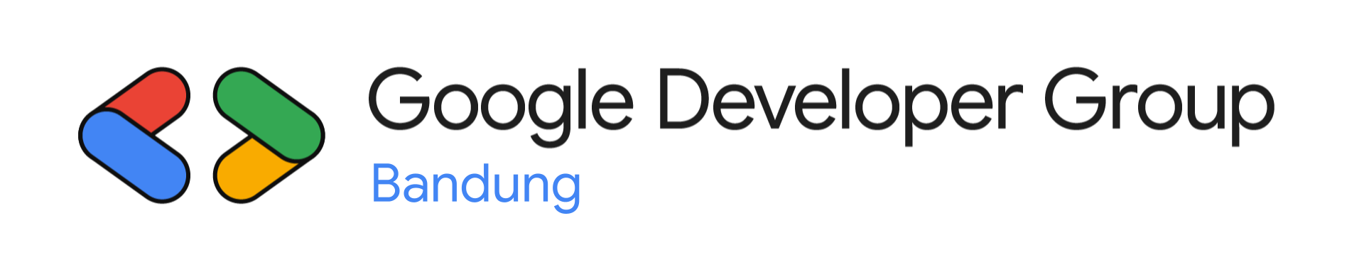 GDG Bandung Horizontal Light Logo
